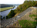 Landslip repair on the road to the Union Chain Bridge in TD15 2GP