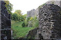 View from the Postern Gate at Denbigh Castle in LL16 3NL