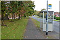Bus shelter on Roman Way in Boley Park in WS14 9UG