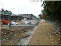 Holmfirth Bridleway 51 alongside new housing development, Thongsbridge, Wooldale in HD9 1QA