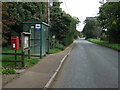 Bus stop and shelter on The Street, Cavenham in Cavenham