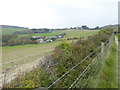 Warren Farm seen from footpath in Totland