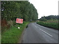 Road closure ahead, Thurston Road in Beyton