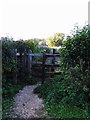 Wooden kissing gate near Marholm in PE6 7JE