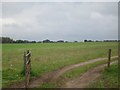 Gateway and farm track onto Charmy Down airfield in BA1 8AG