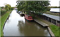 Narrowboats moored along the Coventry Canal in WS13 8RZ