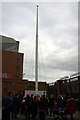 The SS Great Eastern flagpole at Anfield in L5 4NQ