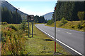 Corner on the A85 heading west in FK20 8SB