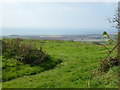 Bend on bridleway with a view to Chale Bay in PO38 2PJ