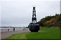 Buoy along the promenade below the Festival Gardens, Liverpool in L17 7ES