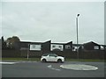 Roundabout on Southern Way, Harlow in CM18 7NJ