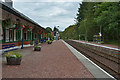 The southbound platform, Spean Bridge station in PH34 4AB