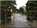 Silverdale Cemetery gates in ST5 6LZ