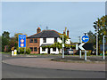 Roundabout and houses, Sheffield Bottom in RG7 4BG