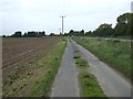 Narrow lane beside the A1101 in PE14 8PJ