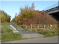 Cycle path beside the A189 in Cambois
