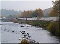 Flood defences on the Ettrick Water, Selkirk in TD7 5EQ