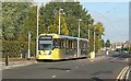 Tram on Moor Road, Wythenshawe in M23 9WH