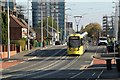 Tram on Hollyhedge Road in M22 8HH
