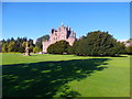 Sundial on the lawns in front of Glamis Castle in DD8 1RT