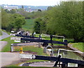 View down the Wilmcote Lock Flight in CV37 9RF