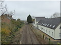 The Exeter-Waterloo railway at Broadclyst Station in EX5 3BP