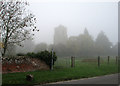 Caxton: fog and a footpath in CB23 3PL