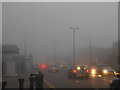 Fog on Ruxley Lane, Ewell in KT19 9GZ