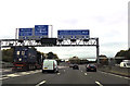 M27 westbound junction 3 in SO16 0UX