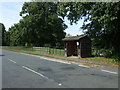 Bus stop and shelter on Bedford Road, Aspley Guise in MK17 8HP