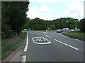A507 approaching roundabout,Clophill in MK45 4AS
