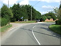 Bend in Shefford Road near Beadlow in SG17 5PL