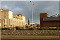 Contrasting buildings Rhyl in LL18 1LB