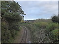 Bend in the track on the Bodmin & Wenford Railway in PL31 1HA