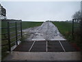Farm track with cattle grid off the A67 in DL2 3PL
