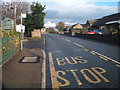 Bus stop on Prospect Place (A688) in DL12 8LL