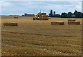 Farmland and bales next to Brockhall Road in Flore