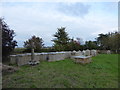 Ancient tombs in the Old Churchyard in Bouldnor
