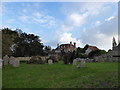 Looking across to Thorley Manor from The Old Churchyard in Bouldnor