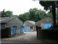 Farmyard with blue doors in SA41 3XW
