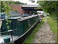 Narrowboats moored near Blisworth Bypass Bridge 48A in NN7 3DY