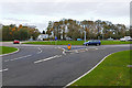 Elles Road roundabout, Farnborough in GU14 0RP