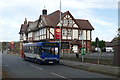 Bus stopping at The Dukeries Lodge in NG21 9QS