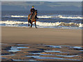 Horse rider on North Sands in De Bruce Ward