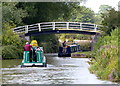 Narrowboats passing Bridge No 62 in MK19 7DF