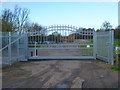 Security gate at Holme Fen Fishery in PE28 3RE