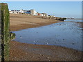 Beach below West Parade at low tide in BN12 4DL