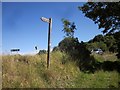 Footpath sign on Lyme Hill in DT6 6BZ