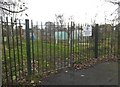 The entrance to Windmill Lane Allotments, Bushey Heath in WD23 4QS