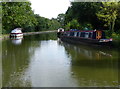 Boats moored along the Grand Union Canal in MK2 2DB